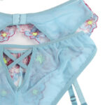 954116 Reggiseno + Slip Con Cintura Reggiseno Floreale Blu L/Xl - Subblime - immagine 7