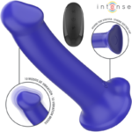 Vibratore Victoria Con Ventosa 10 Vibrazioni Blu Scuro Telecomando - Intense