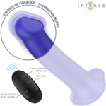 Vibratore Victoria Con Ventosa 10 Vibrazioni Blu Scuro Telecomando - Intense - immagine 3