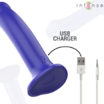 Vibratore Victoria Con Ventosa 10 Vibrazioni Blu Scuro Telecomando - Intense - immagine 6