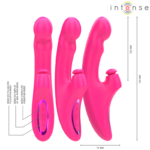 Vibratore Emi 13,5 Cm Multifunzione 3 In 1 10 Vibrazioni Rosa - Intense - immagine 2