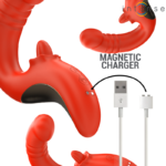 Paulina Vibratore E Stimolatore A Forma Di U Rosso - Intense - immagine 7
