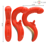 Paulina Vibratore E Stimolatore A Forma Di U Rosso - Intense - immagine 3