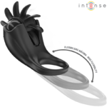 Mabel Anello Vibrante 10 Vibrazioni Con Stimolatore Clitorideo Nero - Intense - immagine 3
