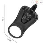 Mabel Anello Vibrante 10 Vibrazioni Con Stimolatore Clitorideo Nero - Intense - immagine 5