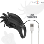 Mabel Anello Vibrante 10 Vibrazioni Con Stimolatore Clitorideo Nero - Intense - immagine 6