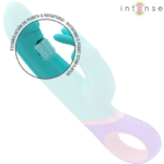 Monica Vibratore Rabbit Con Stimolatore G-Spot Rotante Blu - Intense - immagine 4
