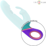 Monica Vibratore Rabbit Con Stimolatore G-Spot Rotante Blu - Intense - immagine 5