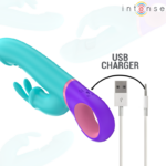 Monica Vibratore Rabbit Con Stimolatore G-Spot Rotante Blu - Intense - immagine 6