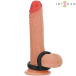 Bobby Doppio Anello Per Pene In Silicone Nero - Intense - immagine 2
