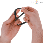 Bobby Doppio Anello Per Pene In Silicone Nero - Intense - immagine 4