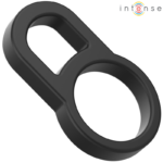 Bobby Doppio Anello Per Pene In Silicone Nero - Intense