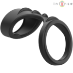 Theo Doppio Anello Per Pene In Silicone Modello Nero 3 - Intense