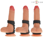 Theo Doppio Anello Per Pene In Silicone Modello Nero 3 - Intense - immagine 5
