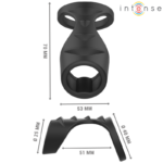 Theo Doppio Anello Per Pene In Silicone Modello Nero 3 - Intense - immagine 3