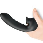 Hobgoblin Custodia Per Dita Vibrante 12 Vibrazioni + Stimolatore Clitoride Nero - Pretty Love - immagine 3