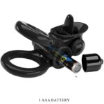 Passionate Ring Doppio Anello Vibrante + Stimolatore Clitoride Nero - Pretty Love - immagine 3