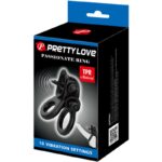 Passionate Ring Doppio Anello Vibrante + Stimolatore Clitoride Nero - Pretty Love - immagine 6
