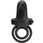 Doppio Anello Vibrante + Stimolatore Clitorideo 10 Vibrazioni Nero - Pretty Love - immagine 3