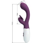 Butterfly Kiss Vibratore Rabbit E Stimolatore Punto G Viola - Pretty Love - immagine 3