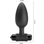 Vibra Butt Plug 2 Plug Anale 10 Vibrazioni Nero - Pretty Love - immagine 3