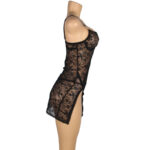 954185 Babydoll In Pizzo Con Spalline Regolabili Nero S/M - Subblime - immagine 5