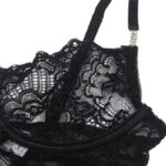 954185 Babydoll In Pizzo Con Spalline Regolabili Nero S/M - Subblime - immagine 8