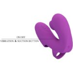 Vibratore Da Dita Athena Con Stimolatore Clitorideo Viola - Pretty Love - immagine 5