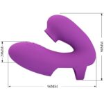 Vibratore Da Dita Athena Con Stimolatore Clitorideo Viola - Pretty Love - immagine 4