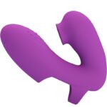 Vibratore Da Dita Athena Con Stimolatore Clitorideo Viola - Pretty Love - immagine 2