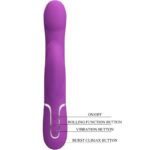 Vibratore E Stimolatore Multifunzione 4 In 1 Viola - Pretty Love - immagine 4