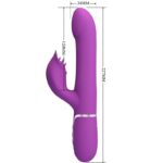 Vibratore E Stimolatore Multifunzione 4 In 1 Viola - Pretty Love - immagine 5