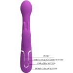 Dejon 3 In 1 Multifunzione Vibratore Coniglio Viola - Pretty Love - immagine 6