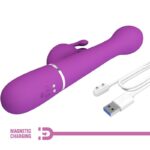 Dejon 3 In 1 Multifunzione Vibratore Coniglio Viola - Pretty Love - immagine 7