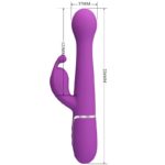 Dejon 3 In 1 Multifunzione Vibratore Coniglio Viola - Pretty Love - immagine 5
