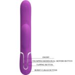 Perlita 3 In 1 Vibratore Multifunzione Coniglio Viola - Pretty Love - immagine 6