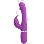 Kampas 3 In 1 Multifunzione Vibratore Coniglio Viola - Pretty Love - immagine 5