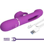 Kampas 3 In 1 Multifunzione Vibratore Coniglio Viola - Pretty Love - immagine 7