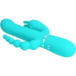 Cammy 4 In 1 Multifunzione Vibratore Triple Rabbit Blu - Pretty Love - immagine 5