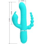 Cammy 4 In 1 Multifunzione Vibratore Triple Rabbit Blu - Pretty Love - immagine 6