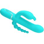 Cammy 4 In 1 Multifunzione Vibratore Triple Rabbit Blu - Pretty Love - immagine 4
