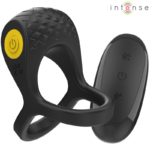 Alex Vibratore Doppio Anello Per Pene 10 Vibrazioni Nero - Intense