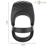 Alex Vibratore Doppio Anello Per Pene 10 Vibrazioni Nero - Intense - immagine 4