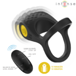 Alex Vibratore Doppio Anello Per Pene 10 Vibrazioni Nero - Intense - immagine 3