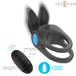 Sam Vibratore Doppio Anello Per Pene 10 Vibrazioni Nero - Intense - immagine 3