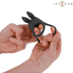 Sam Vibratore Doppio Anello Per Pene 10 Vibrazioni Nero - Intense - immagine 5
