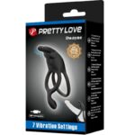 Seth Doppio Anello Vibrante Coniglio 7 Vibrazioni Nero - Pretty Love - immagine 9