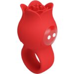 Vibratore A Dita A Forma Di Rosa Jae 10 Vibrazioni Rosso - Pretty Love - immagine 2