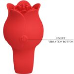 Vibratore A Dita A Forma Di Rosa Jae 10 Vibrazioni Rosso - Pretty Love - immagine 7