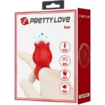 Vibratore A Dita A Forma Di Rosa Jae 10 Vibrazioni Rosso - Pretty Love - immagine 9